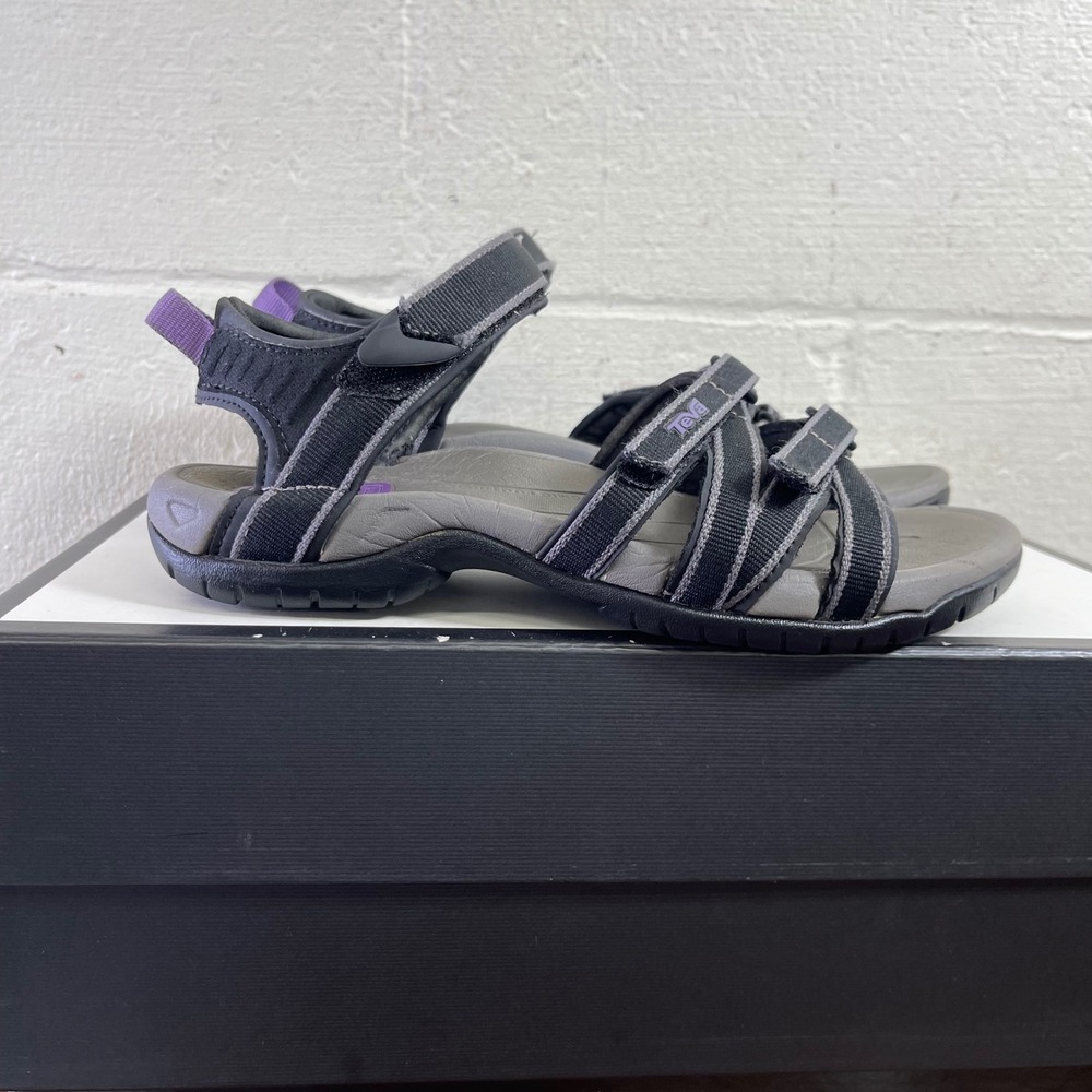 Teva Tirra 4266 Black Purple Hiking Outdoor Sandals Back Strap Women's‎ 7 US